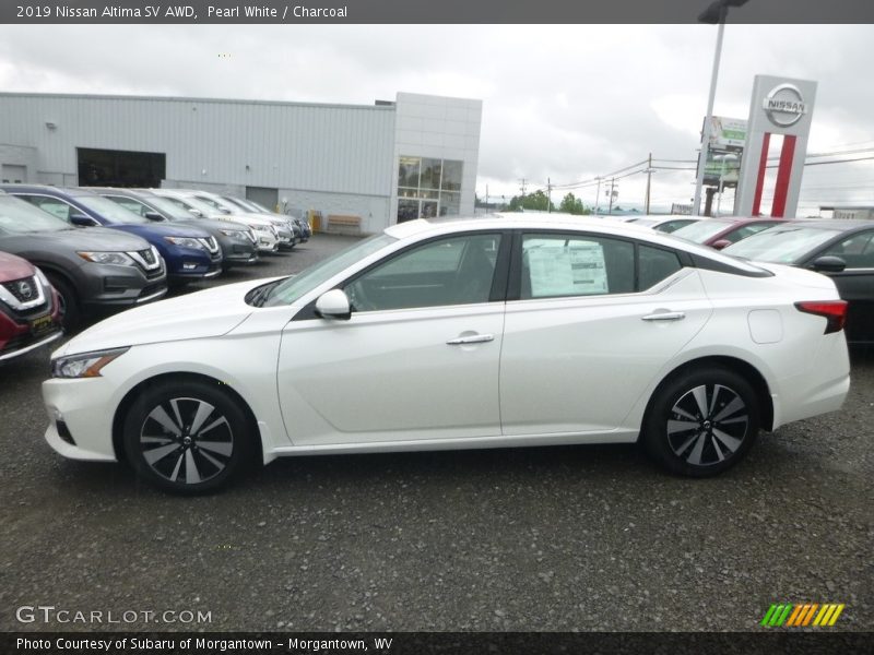 Pearl White / Charcoal 2019 Nissan Altima SV AWD
