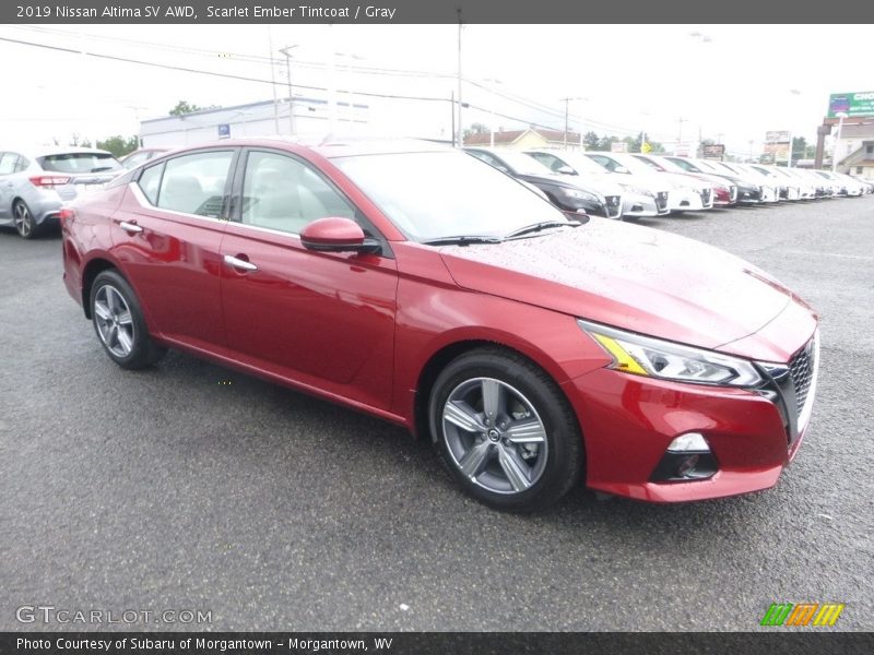 Scarlet Ember Tintcoat / Gray 2019 Nissan Altima SV AWD