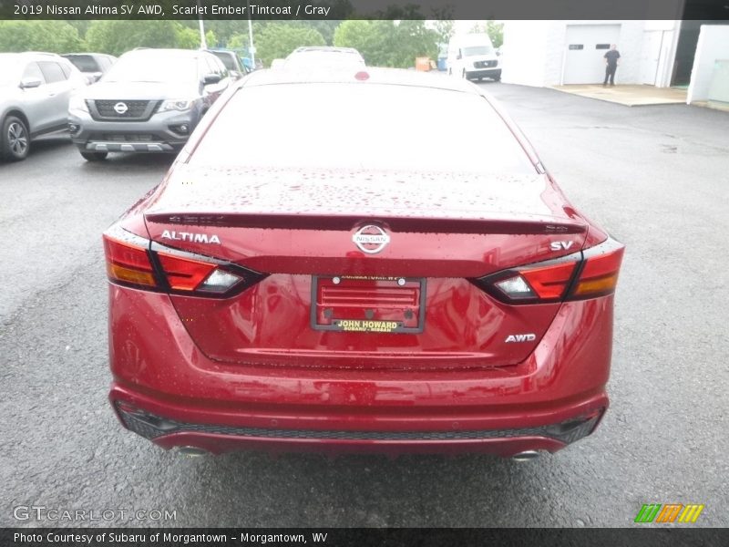 Scarlet Ember Tintcoat / Gray 2019 Nissan Altima SV AWD