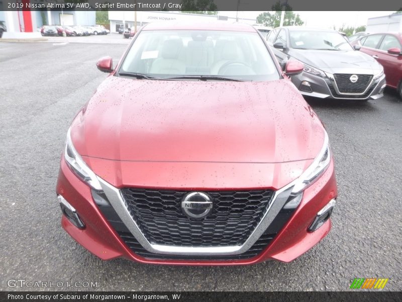 Scarlet Ember Tintcoat / Gray 2019 Nissan Altima SV AWD