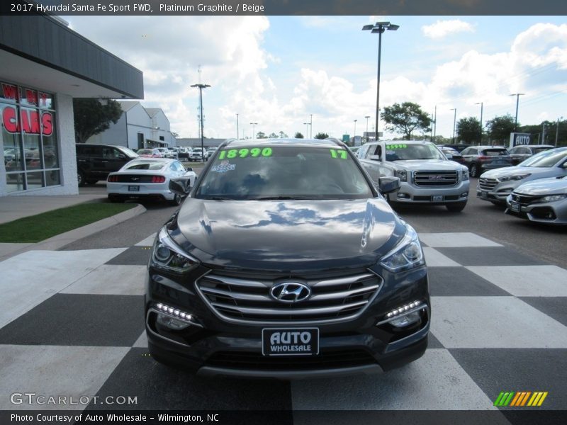 Platinum Graphite / Beige 2017 Hyundai Santa Fe Sport FWD
