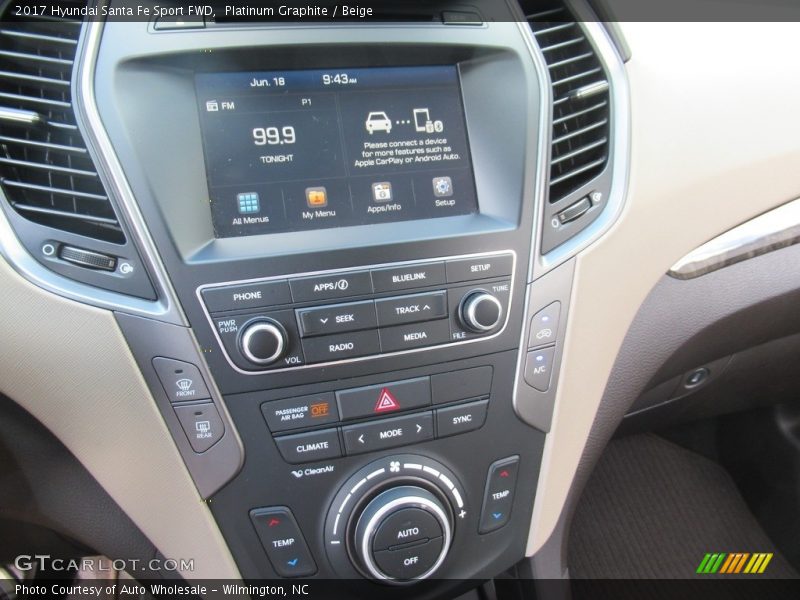 Platinum Graphite / Beige 2017 Hyundai Santa Fe Sport FWD