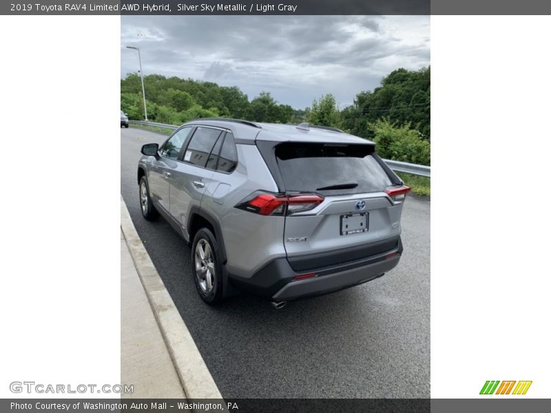 Silver Sky Metallic / Light Gray 2019 Toyota RAV4 Limited AWD Hybrid