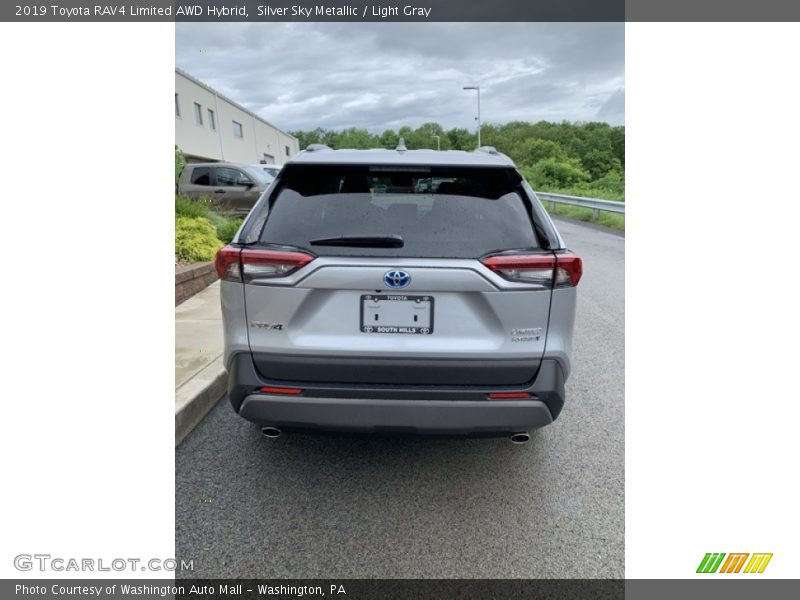 Silver Sky Metallic / Light Gray 2019 Toyota RAV4 Limited AWD Hybrid