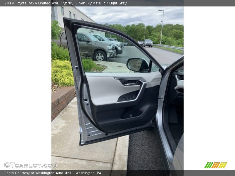 Silver Sky Metallic / Light Gray 2019 Toyota RAV4 Limited AWD Hybrid
