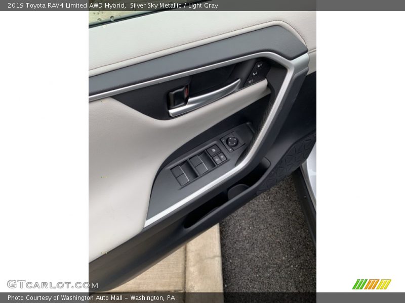 Silver Sky Metallic / Light Gray 2019 Toyota RAV4 Limited AWD Hybrid