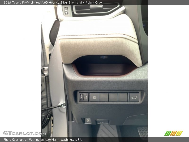 Silver Sky Metallic / Light Gray 2019 Toyota RAV4 Limited AWD Hybrid