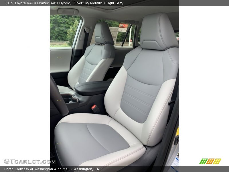 Silver Sky Metallic / Light Gray 2019 Toyota RAV4 Limited AWD Hybrid