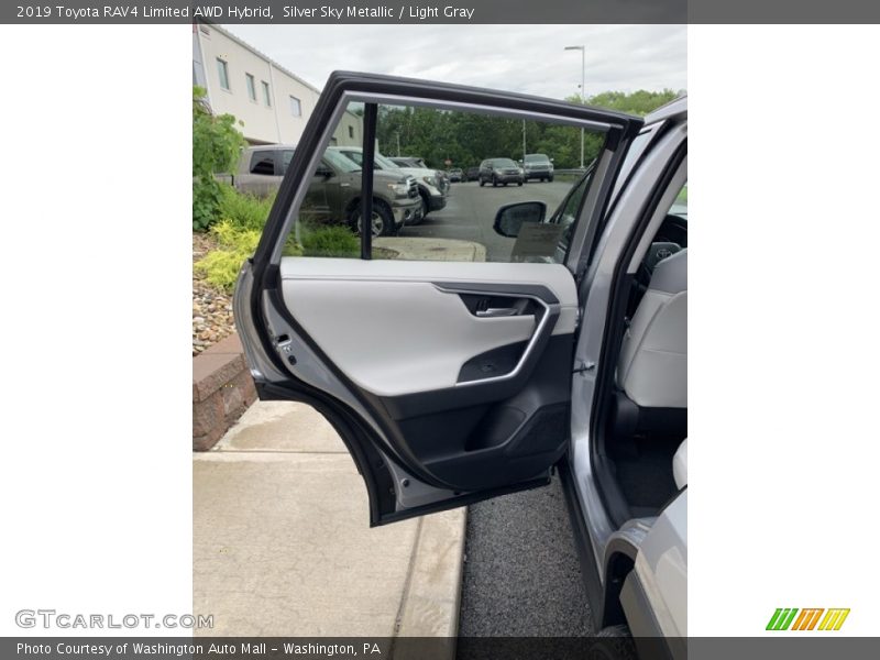 Silver Sky Metallic / Light Gray 2019 Toyota RAV4 Limited AWD Hybrid