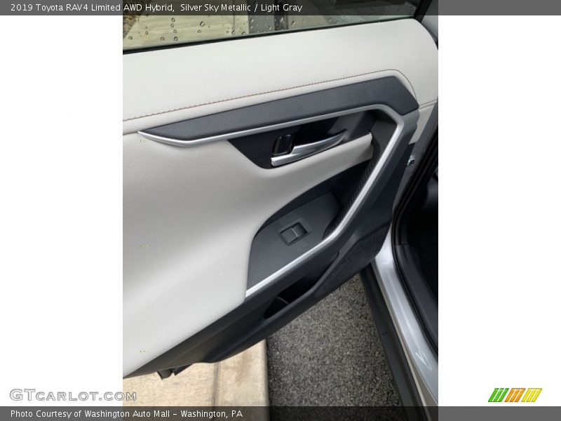 Silver Sky Metallic / Light Gray 2019 Toyota RAV4 Limited AWD Hybrid