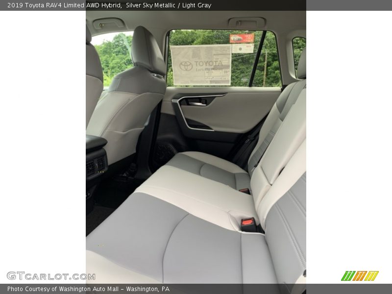 Silver Sky Metallic / Light Gray 2019 Toyota RAV4 Limited AWD Hybrid