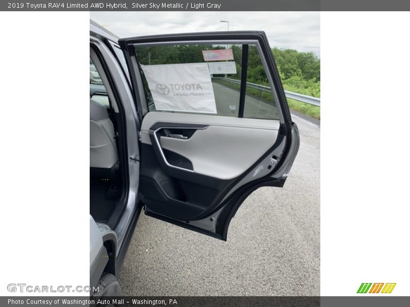 Silver Sky Metallic / Light Gray 2019 Toyota RAV4 Limited AWD Hybrid