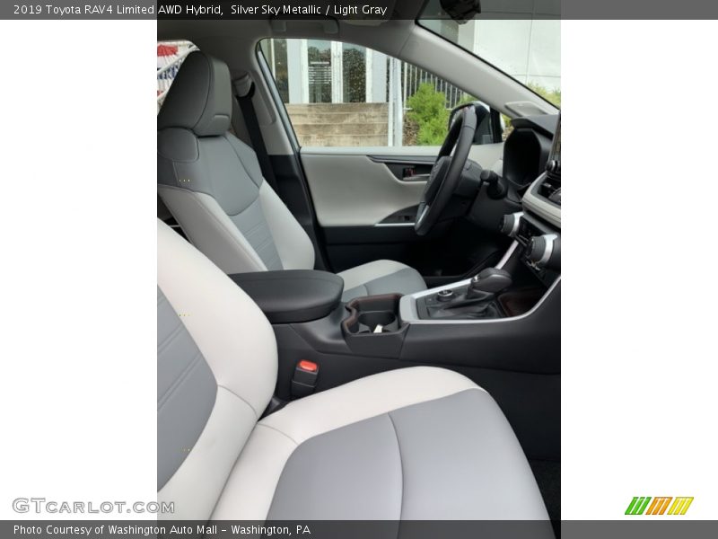 Silver Sky Metallic / Light Gray 2019 Toyota RAV4 Limited AWD Hybrid