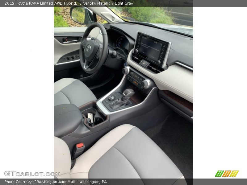 Silver Sky Metallic / Light Gray 2019 Toyota RAV4 Limited AWD Hybrid