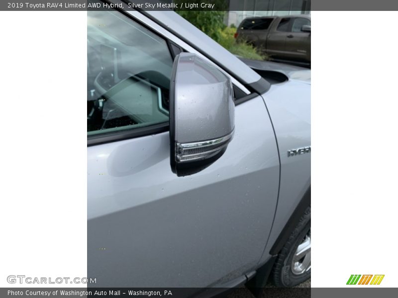 Silver Sky Metallic / Light Gray 2019 Toyota RAV4 Limited AWD Hybrid