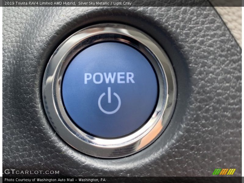 Silver Sky Metallic / Light Gray 2019 Toyota RAV4 Limited AWD Hybrid