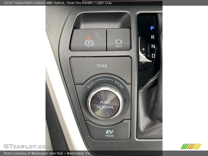 Silver Sky Metallic / Light Gray 2019 Toyota RAV4 Limited AWD Hybrid