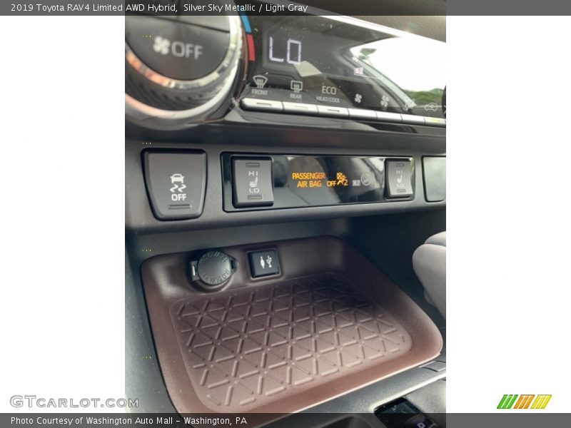 Silver Sky Metallic / Light Gray 2019 Toyota RAV4 Limited AWD Hybrid