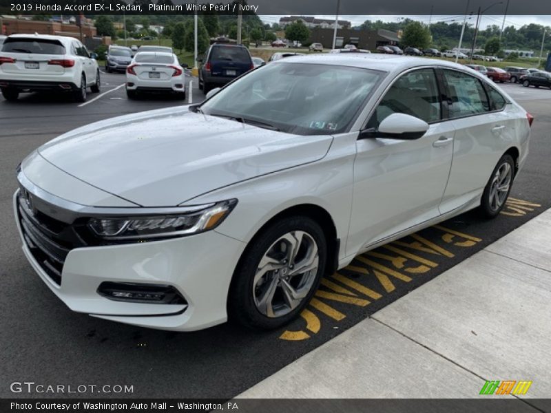 Platinum White Pearl / Ivory 2019 Honda Accord EX-L Sedan