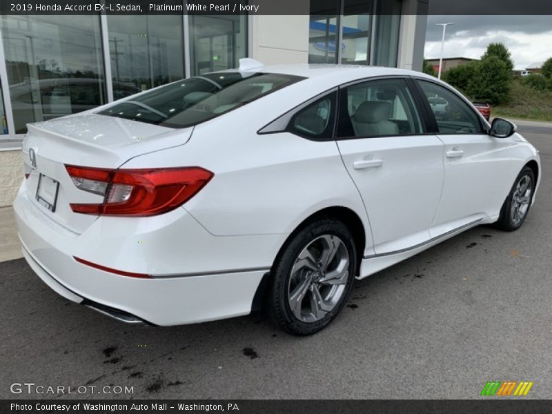 Platinum White Pearl / Ivory 2019 Honda Accord EX-L Sedan