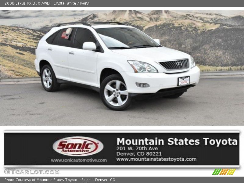 Crystal White / Ivory 2008 Lexus RX 350 AWD