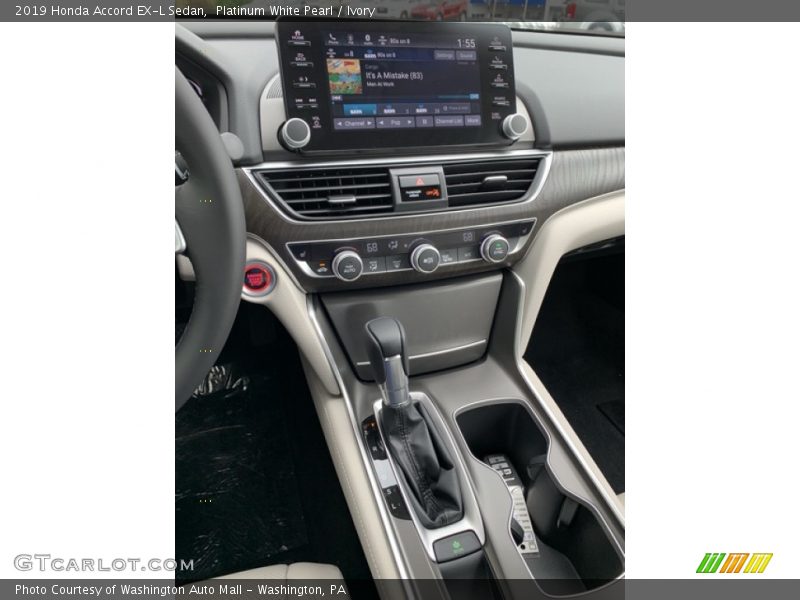 Platinum White Pearl / Ivory 2019 Honda Accord EX-L Sedan