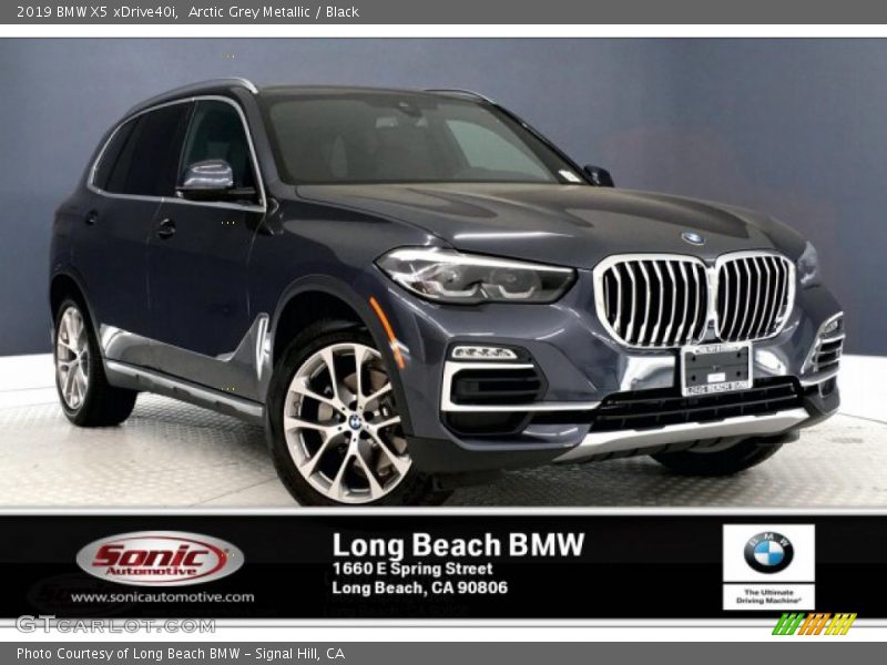 Arctic Grey Metallic / Black 2019 BMW X5 xDrive40i