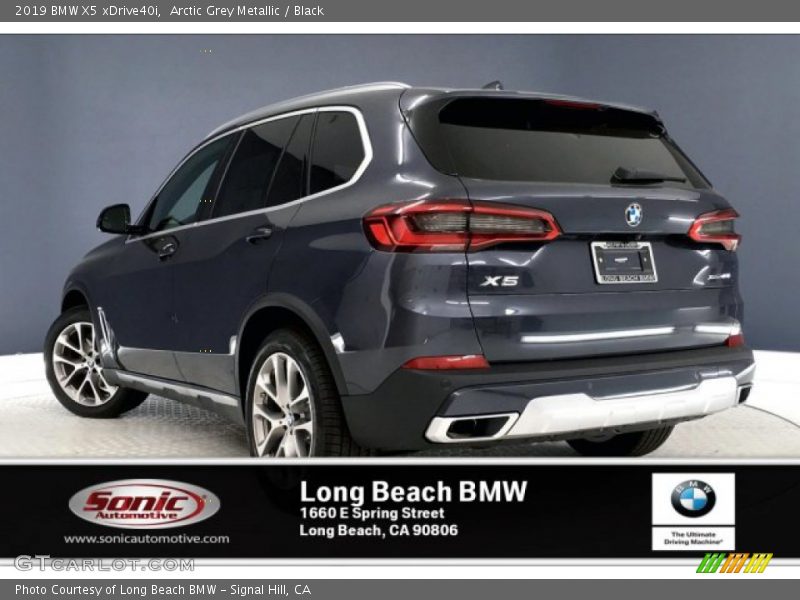 Arctic Grey Metallic / Black 2019 BMW X5 xDrive40i