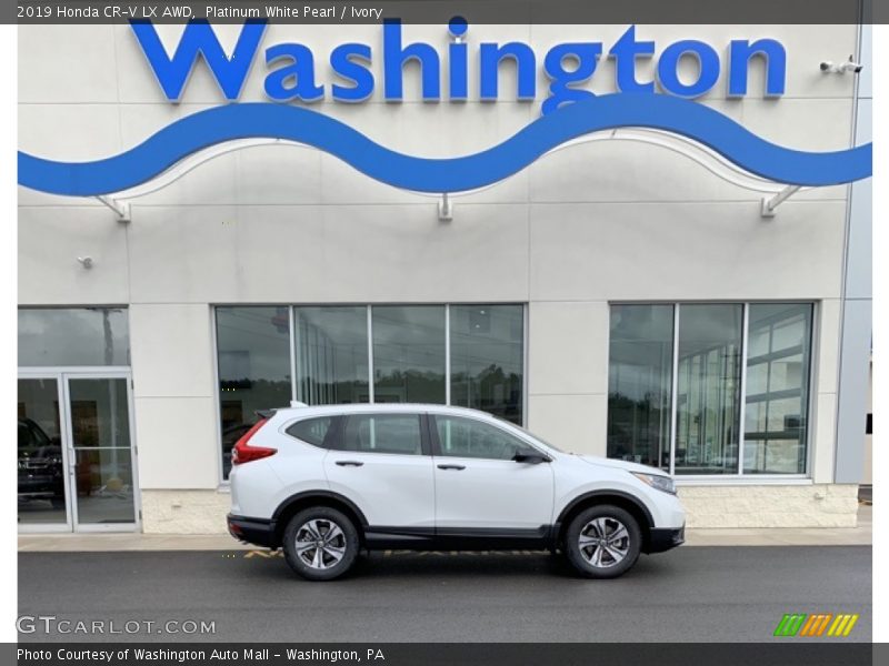 Platinum White Pearl / Ivory 2019 Honda CR-V LX AWD