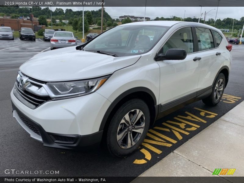 Platinum White Pearl / Ivory 2019 Honda CR-V LX AWD