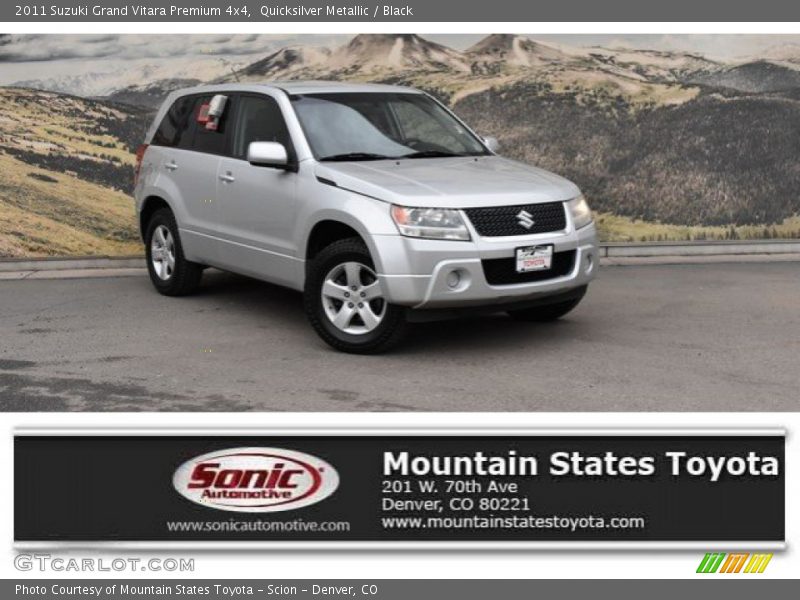 Quicksilver Metallic / Black 2011 Suzuki Grand Vitara Premium 4x4