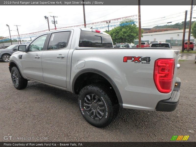 Ingot Silver Metallic / Ebony 2019 Ford Ranger Lariat SuperCrew 4x4