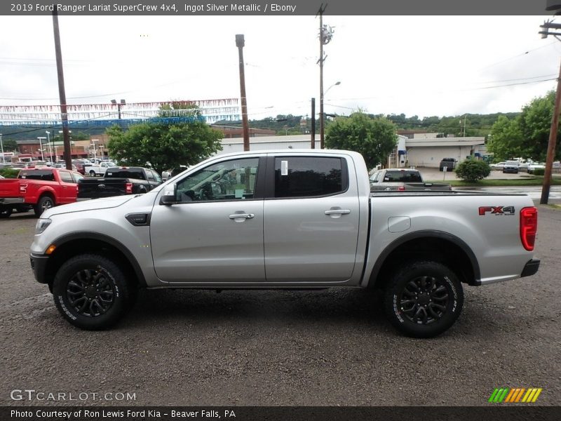 Ingot Silver Metallic / Ebony 2019 Ford Ranger Lariat SuperCrew 4x4