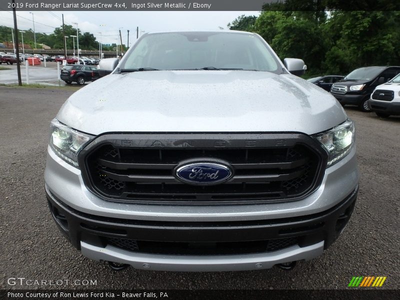 Ingot Silver Metallic / Ebony 2019 Ford Ranger Lariat SuperCrew 4x4