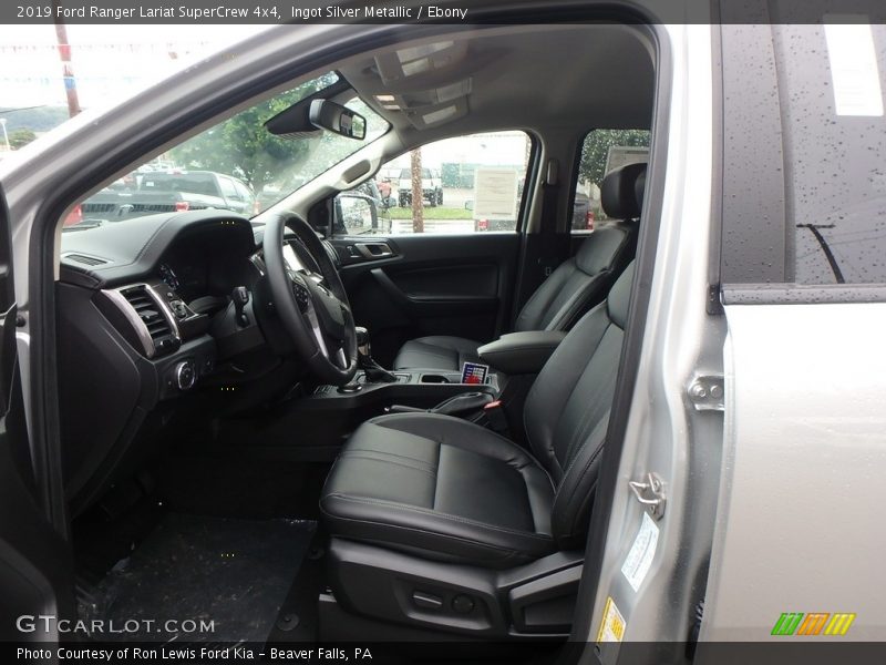 Front Seat of 2019 Ranger Lariat SuperCrew 4x4