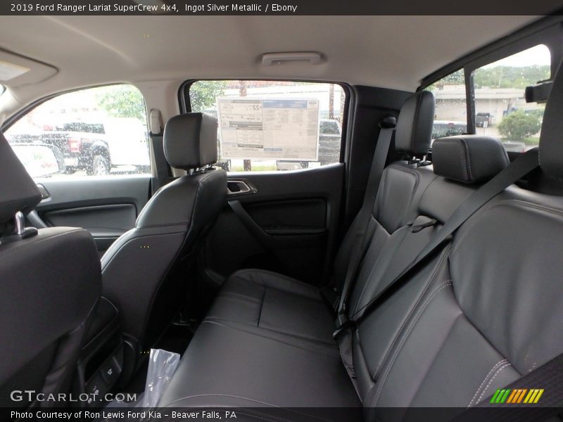 Rear Seat of 2019 Ranger Lariat SuperCrew 4x4