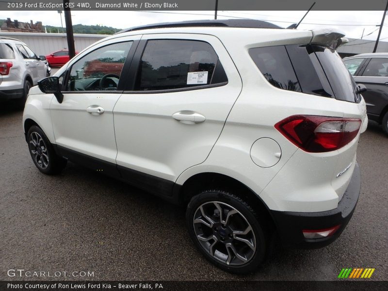 Diamond White / Ebony Black 2019 Ford EcoSport SES 4WD