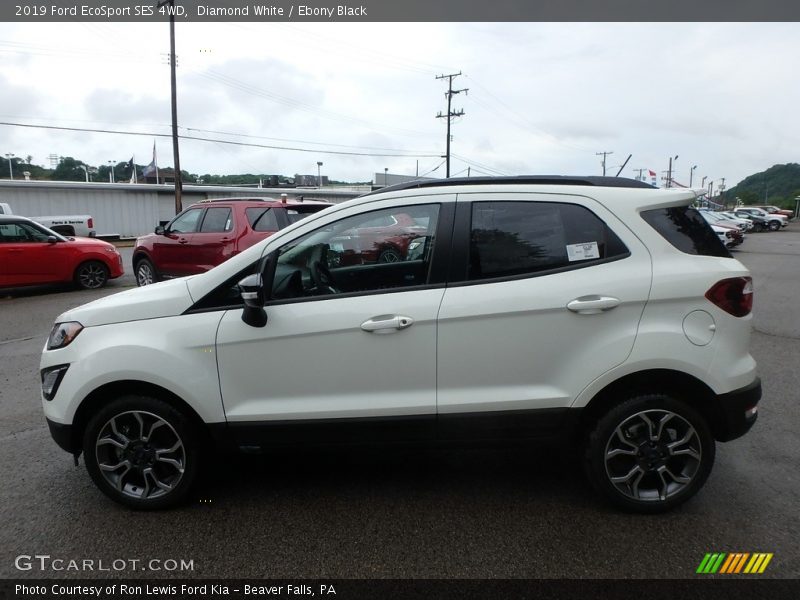 Diamond White / Ebony Black 2019 Ford EcoSport SES 4WD