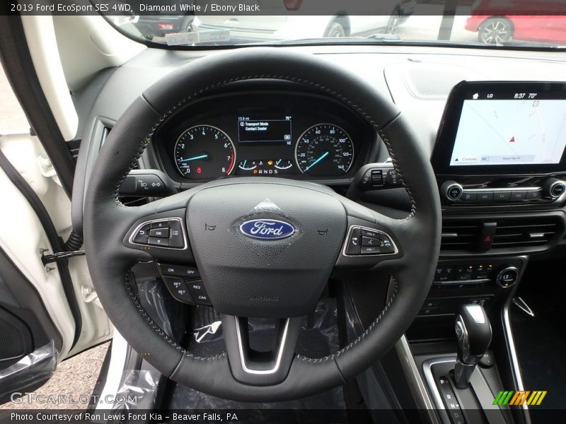 Diamond White / Ebony Black 2019 Ford EcoSport SES 4WD