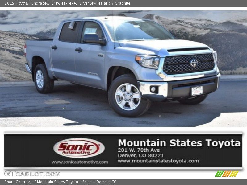Silver Sky Metallic / Graphite 2019 Toyota Tundra SR5 CrewMax 4x4