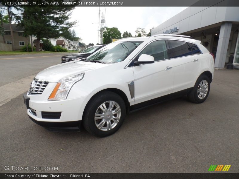 Platinum Ice Tricoat / Ebony/Ebony 2015 Cadillac SRX Luxury AWD