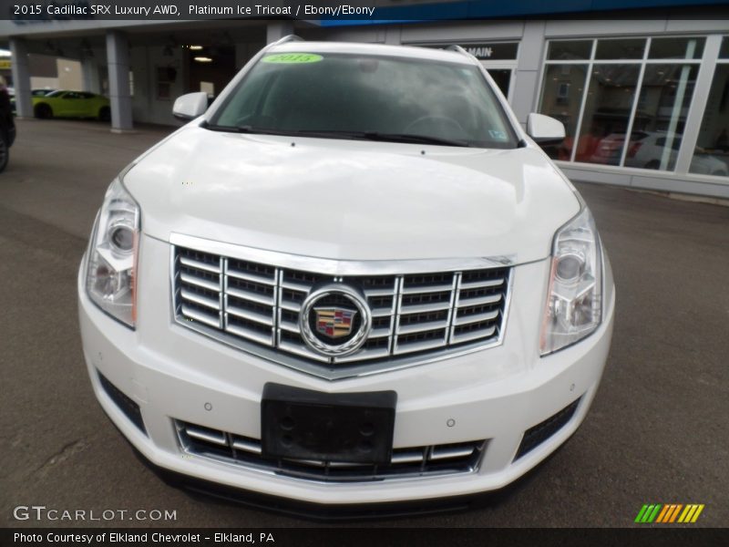 Platinum Ice Tricoat / Ebony/Ebony 2015 Cadillac SRX Luxury AWD