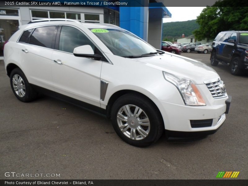 Platinum Ice Tricoat / Ebony/Ebony 2015 Cadillac SRX Luxury AWD