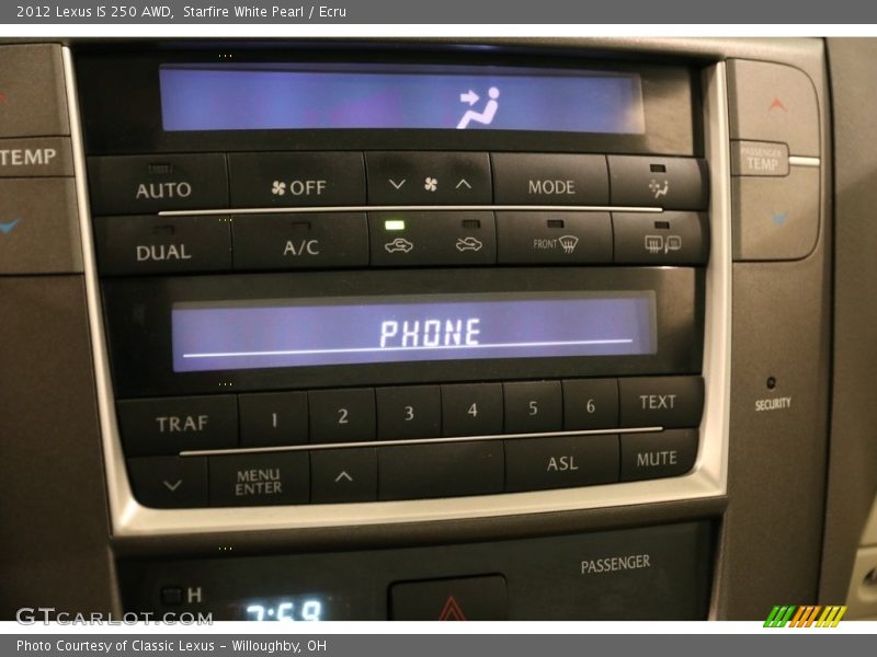 Starfire White Pearl / Ecru 2012 Lexus IS 250 AWD