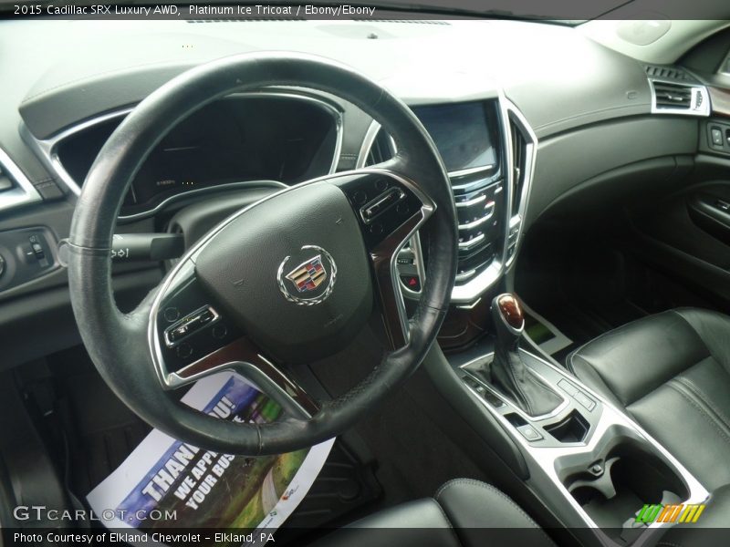 Platinum Ice Tricoat / Ebony/Ebony 2015 Cadillac SRX Luxury AWD