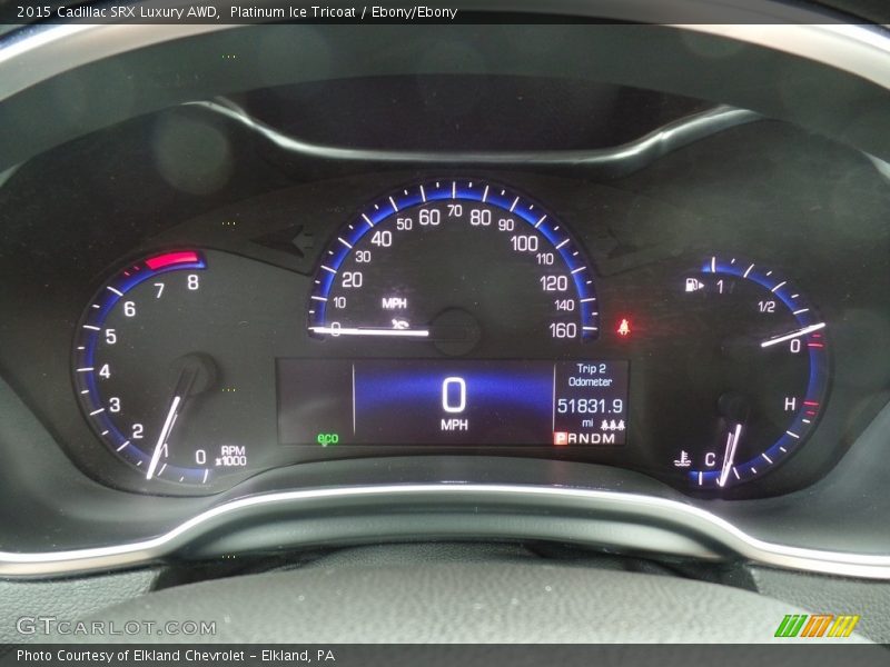 Platinum Ice Tricoat / Ebony/Ebony 2015 Cadillac SRX Luxury AWD