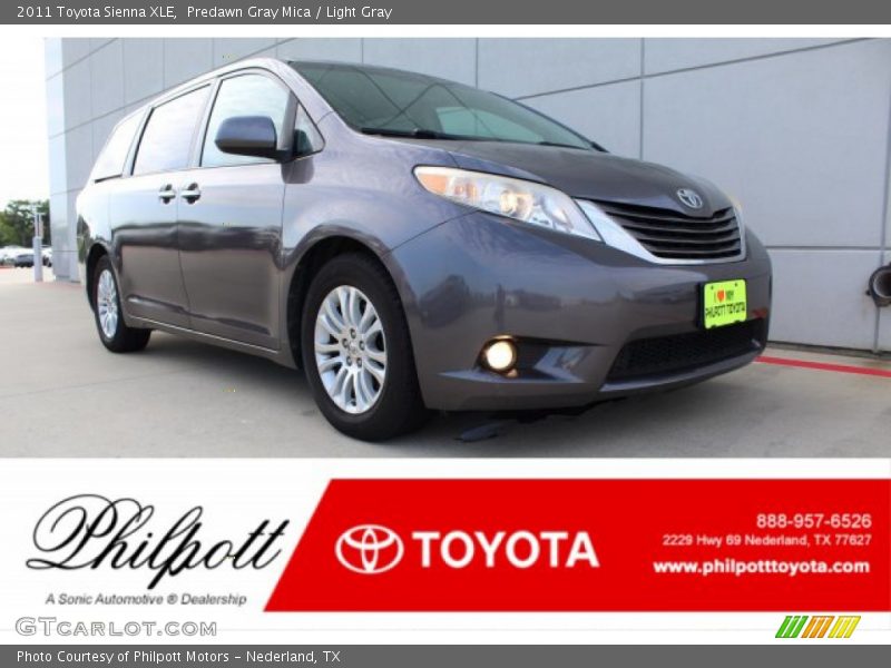 Predawn Gray Mica / Light Gray 2011 Toyota Sienna XLE