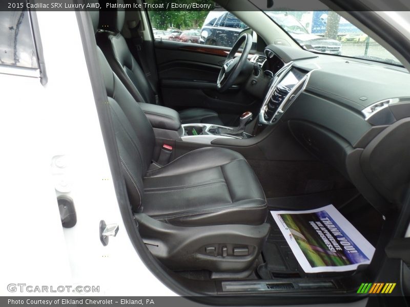 Platinum Ice Tricoat / Ebony/Ebony 2015 Cadillac SRX Luxury AWD