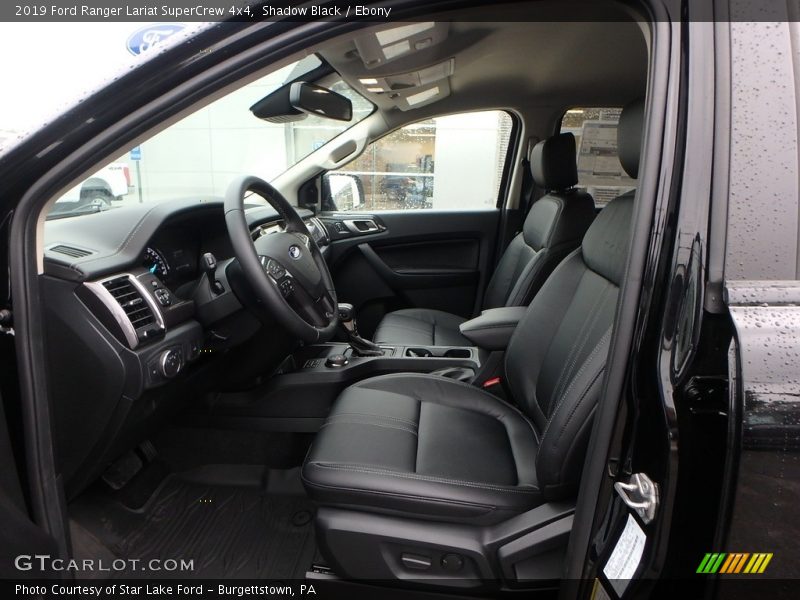 Front Seat of 2019 Ranger Lariat SuperCrew 4x4