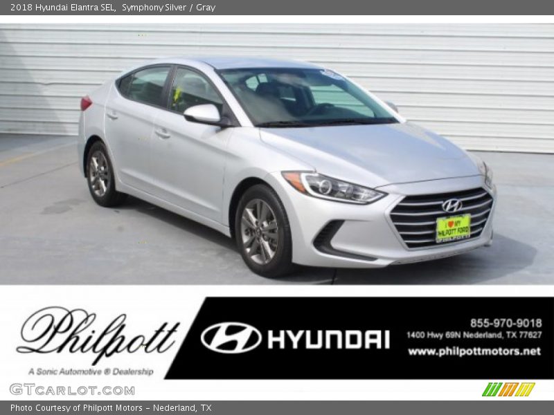 Symphony Silver / Gray 2018 Hyundai Elantra SEL